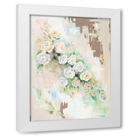 Spring Flowers White Modern Wood Framed Art Print by Clumeck, Alana