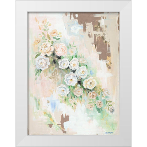 Spring Flowers White Modern Wood Framed Art Print by Clumeck, Alana