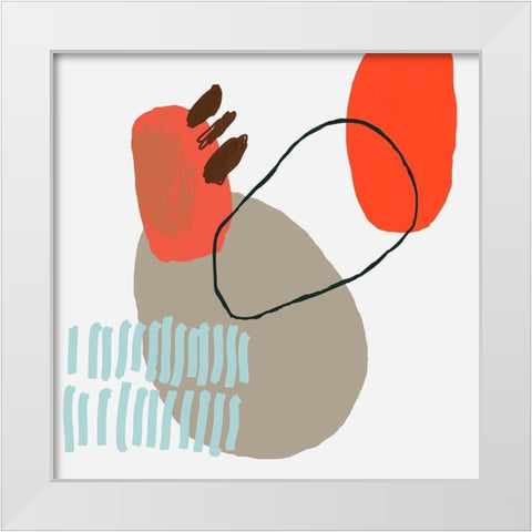 Marking The Days White Modern Wood Framed Art Print by Christine, Niya