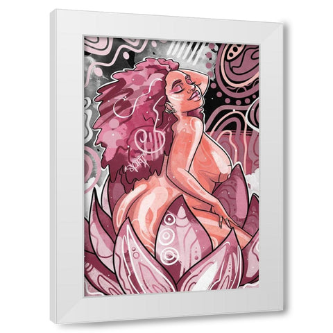 Bisa White Modern Wood Framed Art Print by Copeland, Justin
