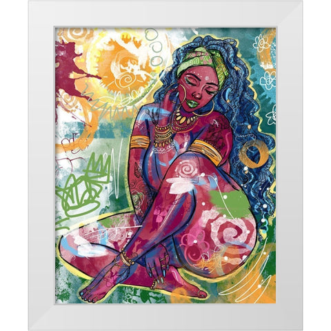 Isoke White Modern Wood Framed Art Print by Copeland, Justin