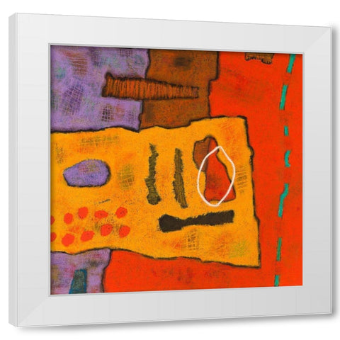 Conversations in the Abstract #21 White Modern Wood Framed Art Print by Downs