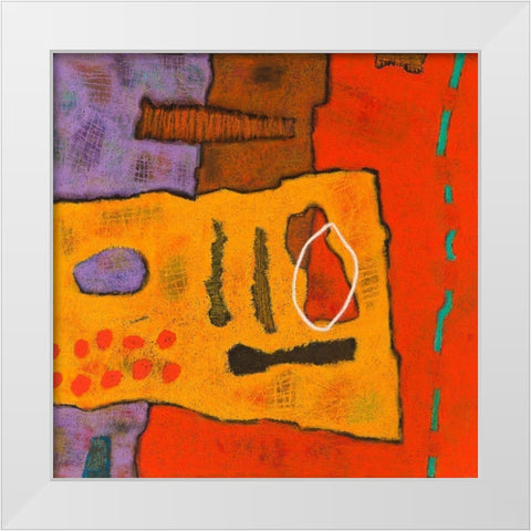 Conversations in the Abstract #21 White Modern Wood Framed Art Print by Downs