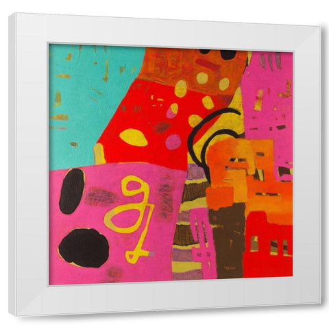 Conversations in the Abstract #23 White Modern Wood Framed Art Print by Downs