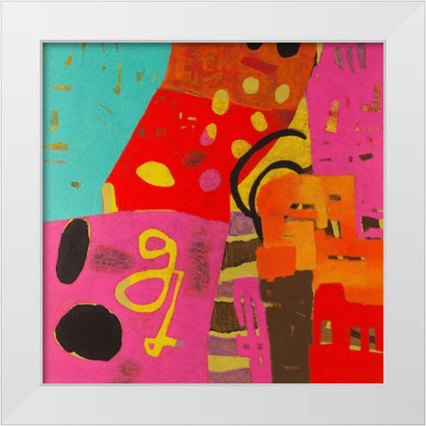 Conversations in the Abstract #23 White Modern Wood Framed Art Print by Downs