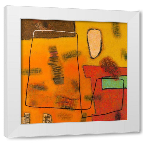 Conversations in the Abstract #31 White Modern Wood Framed Art Print by Downs