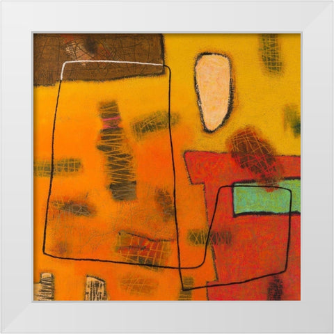 Conversations in the Abstract #31 White Modern Wood Framed Art Print by Downs