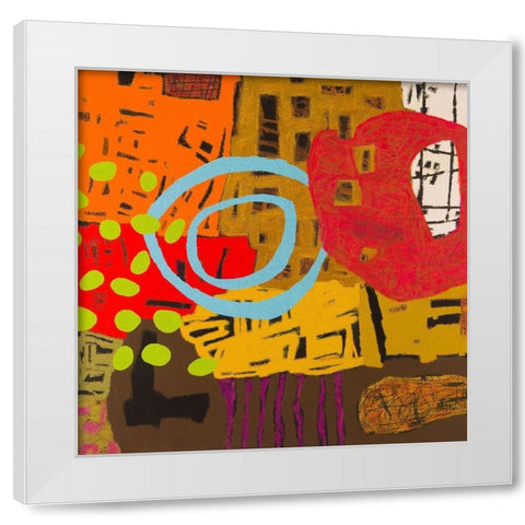 Conversations in the Abstract #28 White Modern Wood Framed Art Print by Downs