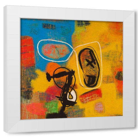 Conversations in the Abstract #32 White Modern Wood Framed Art Print by Downs