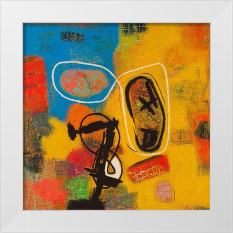 Conversations in the Abstract #32 White Modern Wood Framed Art Print by Downs