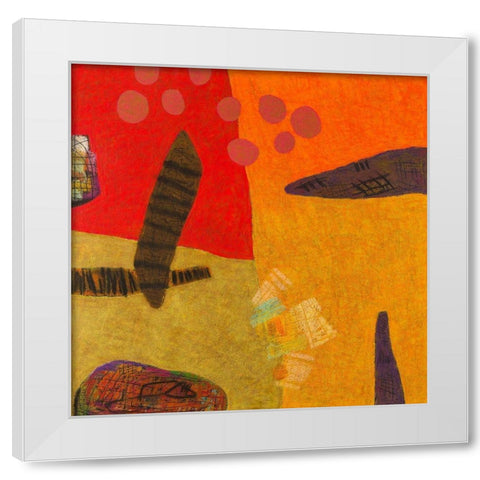 Conversations in the Abstract #29 White Modern Wood Framed Art Print by Downs