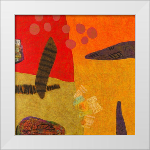 Conversations in the Abstract #29 White Modern Wood Framed Art Print by Downs