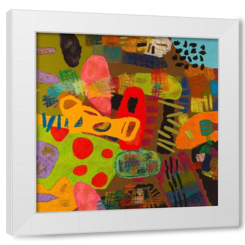 Conversations in the Abstract #19 White Modern Wood Framed Art Print by Downs