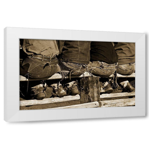 Wranglers White Modern Wood Framed Art Print by Dearing, Lisa