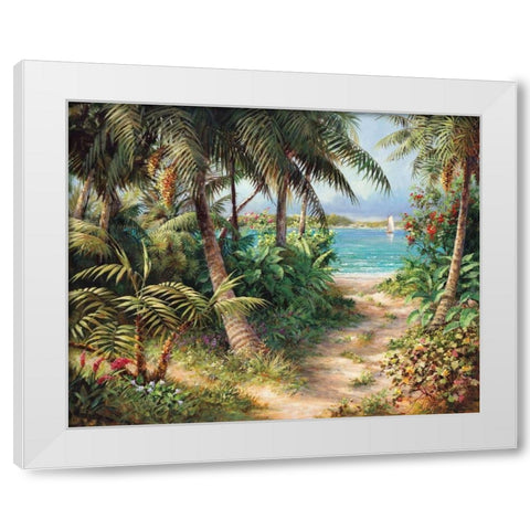 Bahama Sail White Modern Wood Framed Art Print by Fronckowiak, Art
