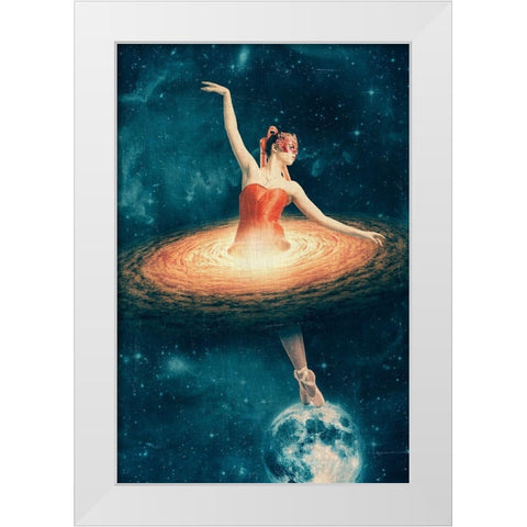 Prima Ballerina Assoluta White Modern Wood Framed Art Print by Flores, Paula Belle