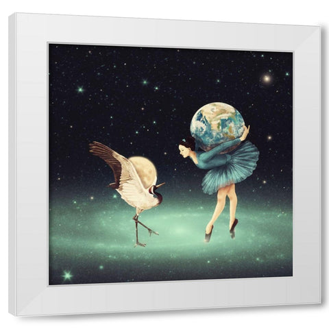 Life is Just a Dance White Modern Wood Framed Art Print by Flores, Paula Belle