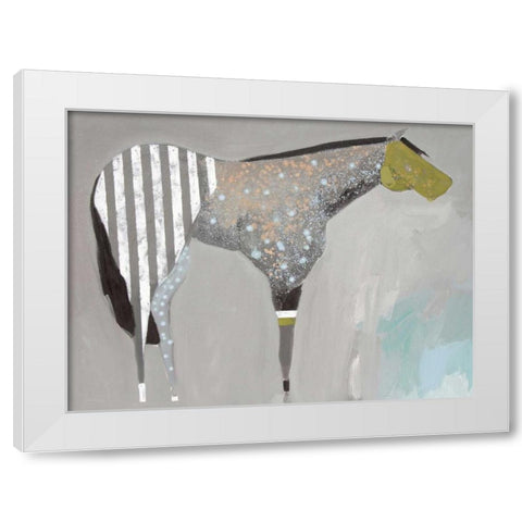 Horse No. 63 White Modern Wood Framed Art Print by Grant, Anthony
