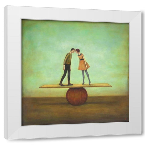 Finding Equilibrium White Modern Wood Framed Art Print by Huynh, Duy