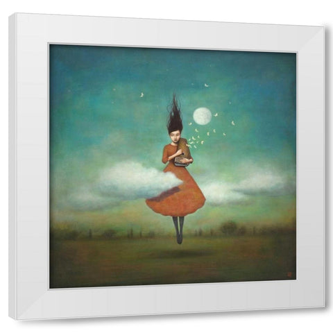 High Notes for Low Clouds White Modern Wood Framed Art Print by Huynh, Duy