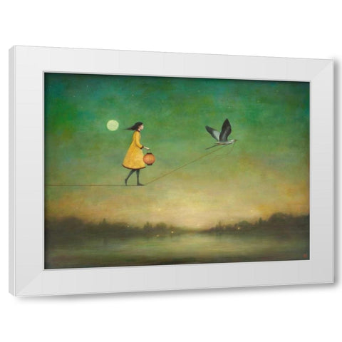 Blue Moon Expedition White Modern Wood Framed Art Print by Huynh, Duy