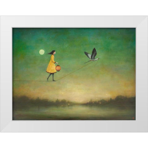 Blue Moon Expedition White Modern Wood Framed Art Print by Huynh, Duy