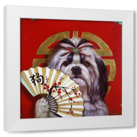 Eternal Companion White Modern Wood Framed Art Print by Heffernan, Lucia