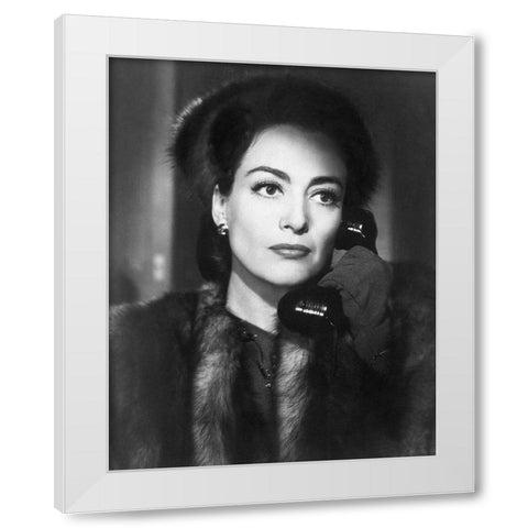 Joan Crawford 1945 Mildred Pierce White Modern Wood Framed Art Print by Unknown