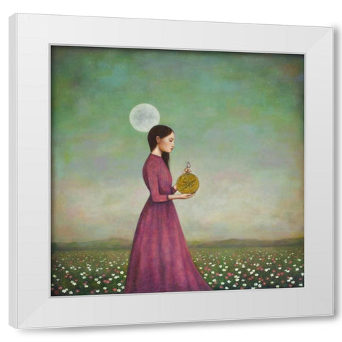 Counting on the Cosmos White Modern Wood Framed Art Print by Huynh, Duy