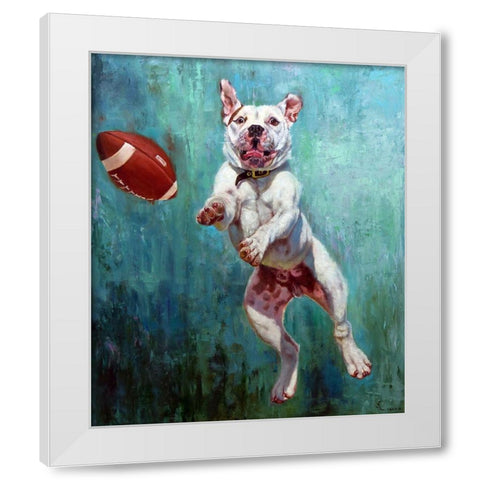 Hail Mary White Modern Wood Framed Art Print by Heffernan, Lucia