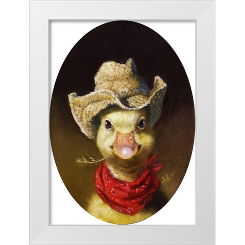 Lil Wrangler White Modern Wood Framed Art Print by Heffernan, Lucia