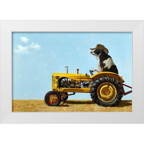 Uncommon Cowboy White Modern Wood Framed Art Print by Heffernan, Lucia