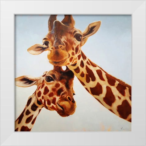 Soulmate II White Modern Wood Framed Art Print by Heffernan, Lucia