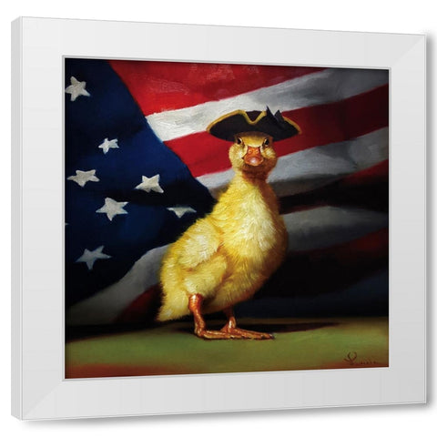 The Patriot White Modern Wood Framed Art Print by Heffernan, Lucia
