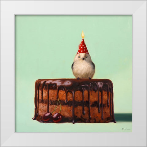 Make A Wish White Modern Wood Framed Art Print by Heffernan, Lucia