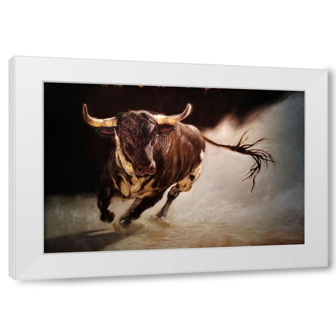 El Toro 2 White Modern Wood Framed Art Print by Heffernan, Lucia