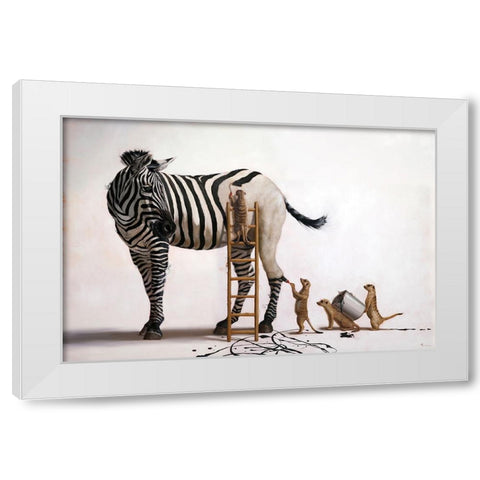 The Paint Job White Modern Wood Framed Art Print by Heffernan, Lucia