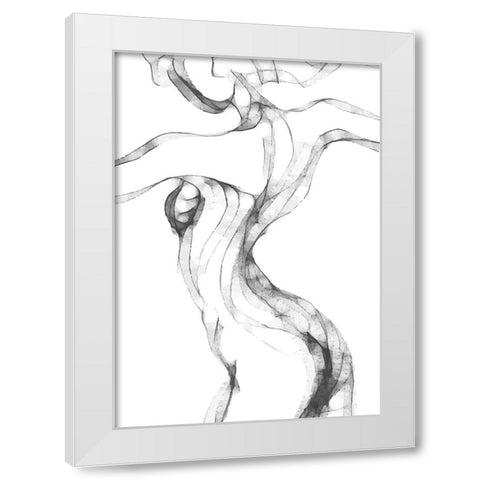 Figurative Woman II White Modern Wood Framed Art Print by Incado