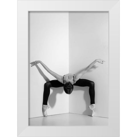 Dance White Modern Wood Framed Art Print by PhotoINC Studio