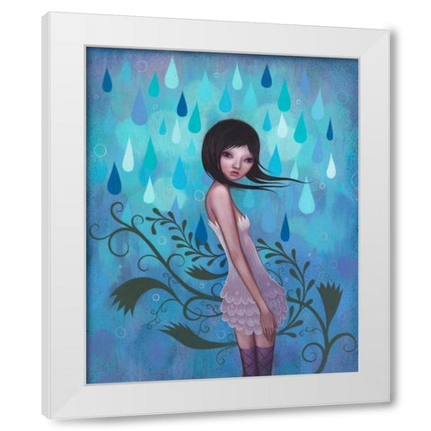 Morning Showers White Modern Wood Framed Art Print by Ketner, Jeremiah