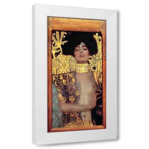 Judith I White Modern Wood Framed Art Print by Klimt, Gustav