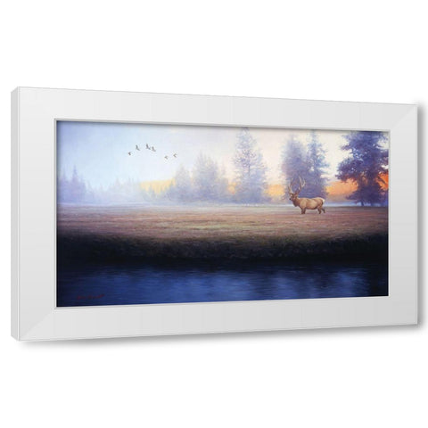 Morning Splendor White Modern Wood Framed Art Print by Manocchia, Adriano