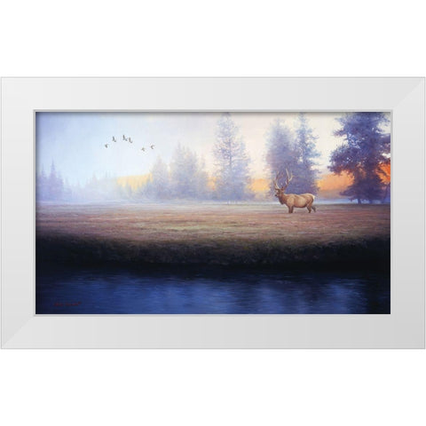 Morning Splendor White Modern Wood Framed Art Print by Manocchia, Adriano