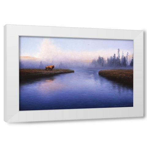 The Mist White Modern Wood Framed Art Print by Manocchia, Adriano