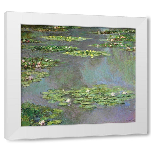 Nymphe as, 1905 White Modern Wood Framed Art Print by Monet, Claude