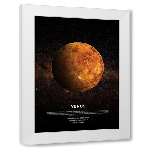 Venus White Modern Wood Framed Art Print by Design Fabrikken