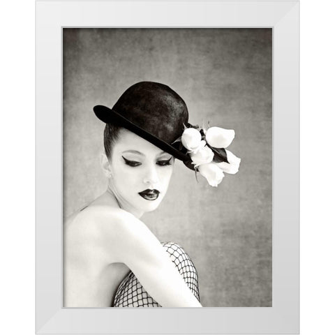 Four Forms White Modern Wood Framed Art Print by Navarro, Ernesto