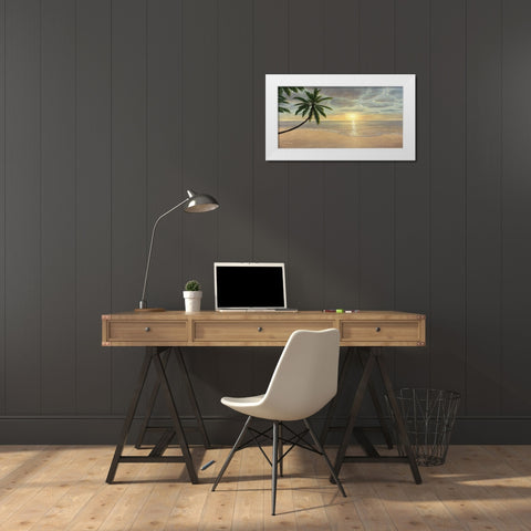 Beach Bliss White Modern Wood Framed Art Print by Romanello, Diane