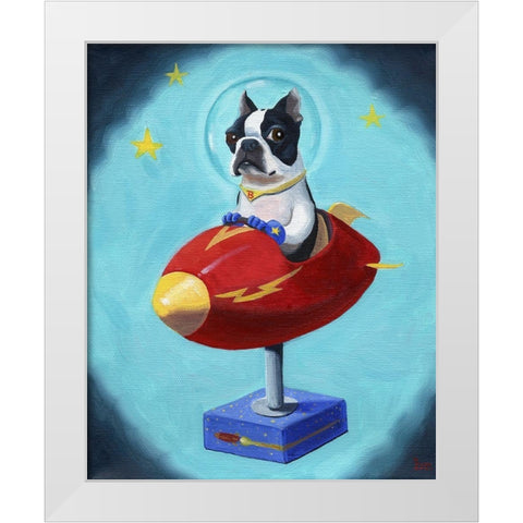 Boston Rocket White Modern Wood Framed Art Print by Rubenacker, Brian