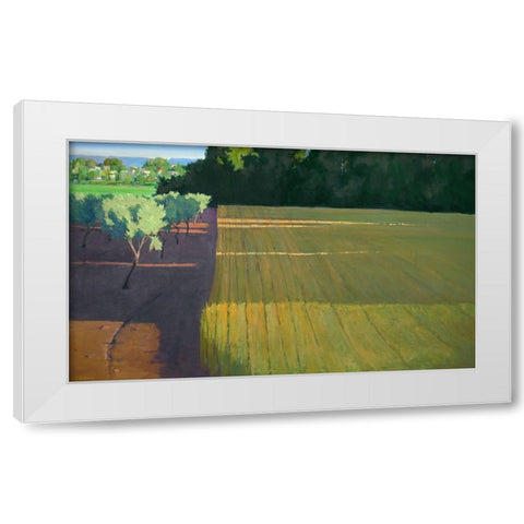 Last Light on Caromb White Modern Wood Framed Art Print by Roberts, Ian
